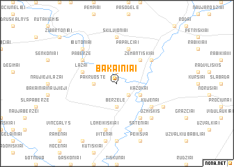 map of Bakainiai