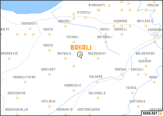 map of Bakalı