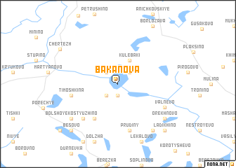 map of Bakanova