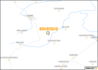 map of Bakanovo