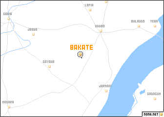 map of Bakate