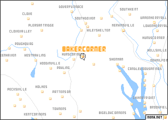 map of Baker Corner