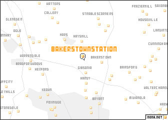 map of Bakerstown Station