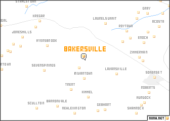 map of Bakersville