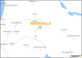 map of Bakersville