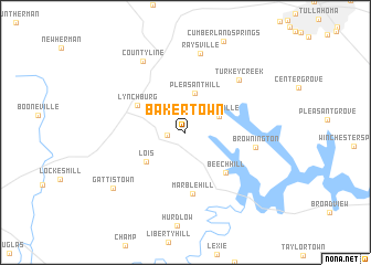 map of Bakertown