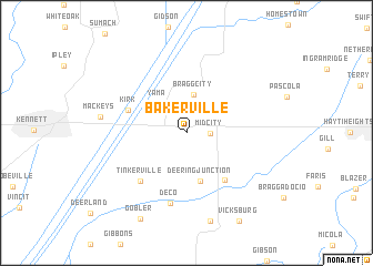 map of Bakerville