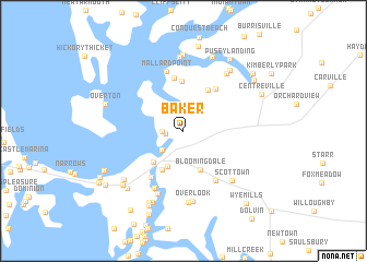 map of Baker