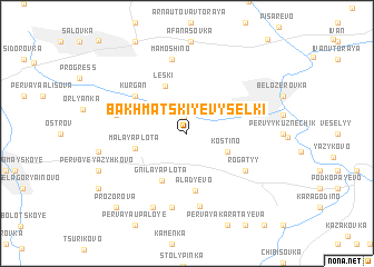 map of Bakhmatskiye Vyselki