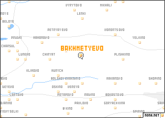 map of Bakhmet\