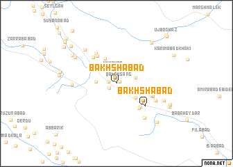 map of Bakhshābād