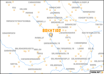 map of Bakhtīār