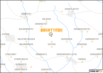 map of Bakhtynok