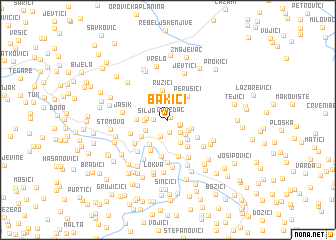 map of Bakići