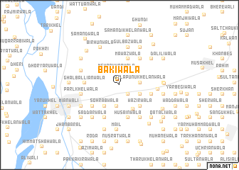 map of Bākīwāla
