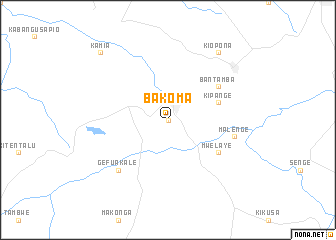 map of Bakoma