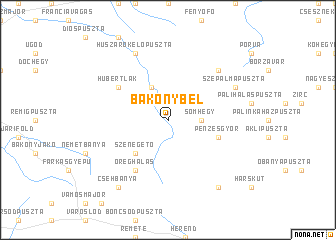 map of Bakonybél