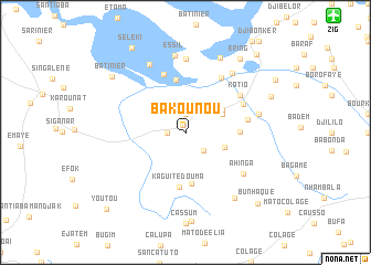 map of Bakounou