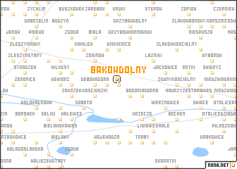 map of Bąków Dolny