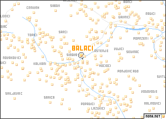 map of Balaći