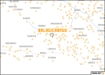 map of Balagića Brdo