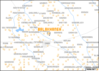 map of Bālā Khāneh