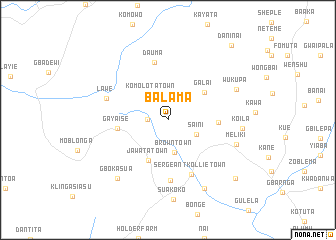 map of Balama