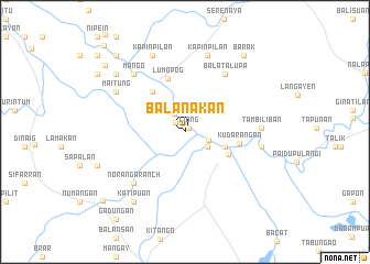 map of Balanakan