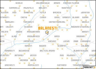 map of Bălăneşti