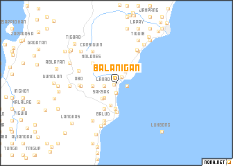 map of Balanigan