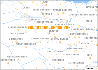 map of Balaqţar al Gharbīyah