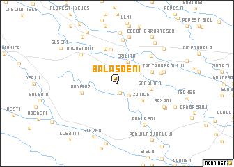 map of Bălăşoeni