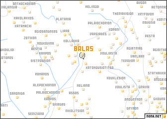 map of Bálas
