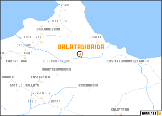 map of Balata di Baida