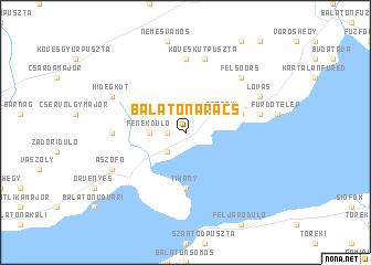 map of Balatonarács