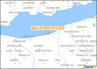 map of Balatonfenyves