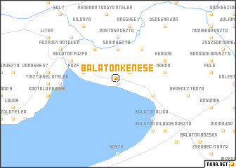map of Balatonkenese