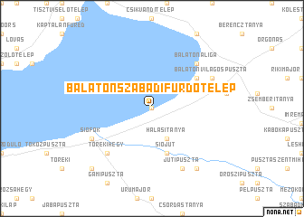 map of Balatonszabadi Fürdőtelep