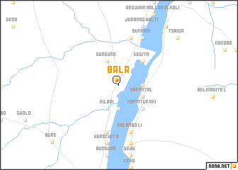 map of Bala