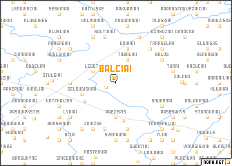 map of Balčiai