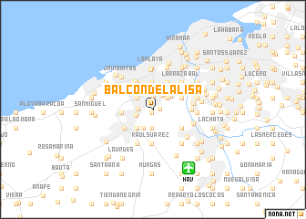 map of Balcón de la Lisa