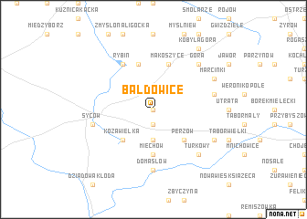 map of Bałdowice