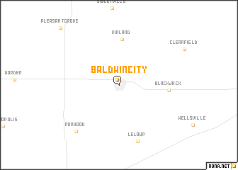 map of Baldwin City