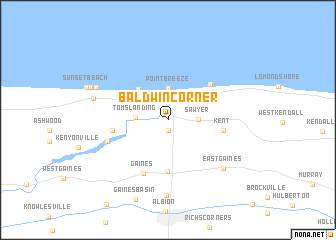 map of Baldwin Corner