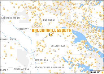 map of Baldwin Hills South