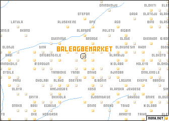 map of Bale Agbe Market