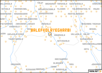 map of Bālef Kolā-ye Gharbī