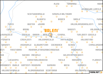 map of Băleni