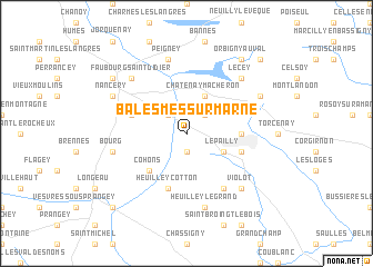 map of Balesmes-sur-Marne