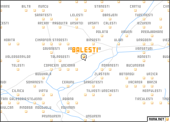 map of Băleşti